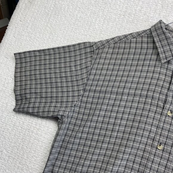The North Face Button Up Gray Plaid Shirt Outdoors Hiking Shirt Mens ~XL *Read* - Picture 4 of 16